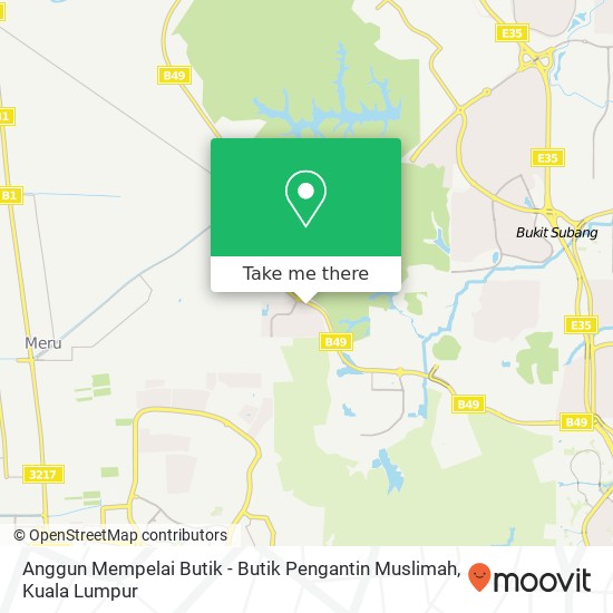 Anggun Mempelai Butik - Butik Pengantin Muslimah, 40170 Shah Alam map