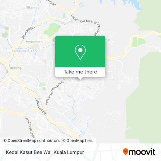 Peta Kedai Kasut Bee Wai