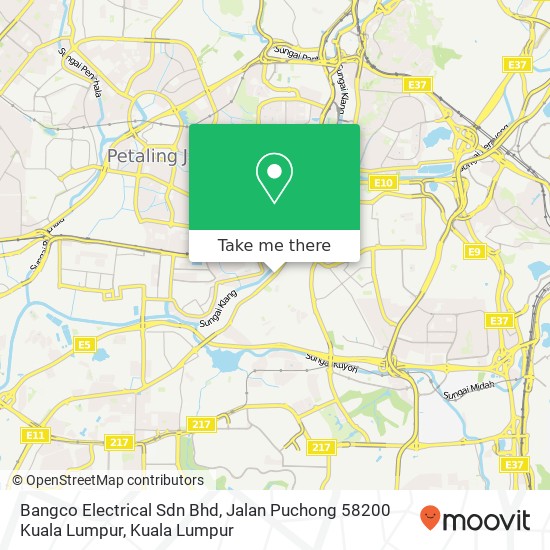 Bangco Electrical Sdn Bhd, Jalan Puchong 58200 Kuala Lumpur map