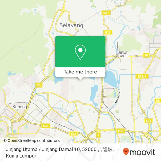 Peta Jinjang Utama / Jinjang Damai 10, 52000 吉隆坡