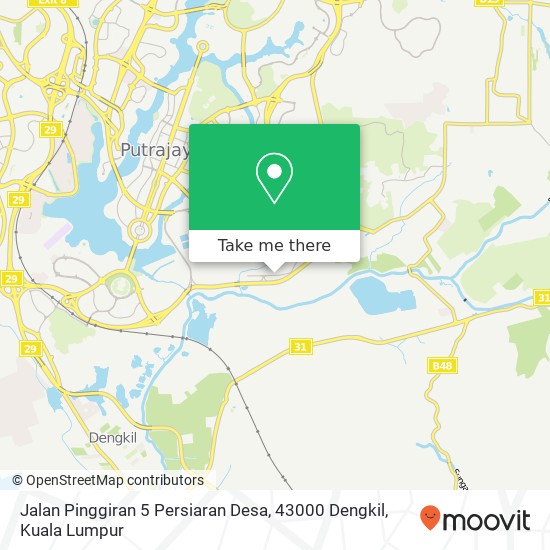 Peta Jalan Pinggiran 5 Persiaran Desa, 43000 Dengkil
