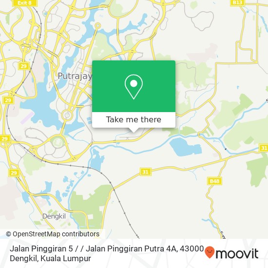 Peta Jalan Pinggiran 5 / / Jalan Pinggiran Putra 4A, 43000 Dengkil