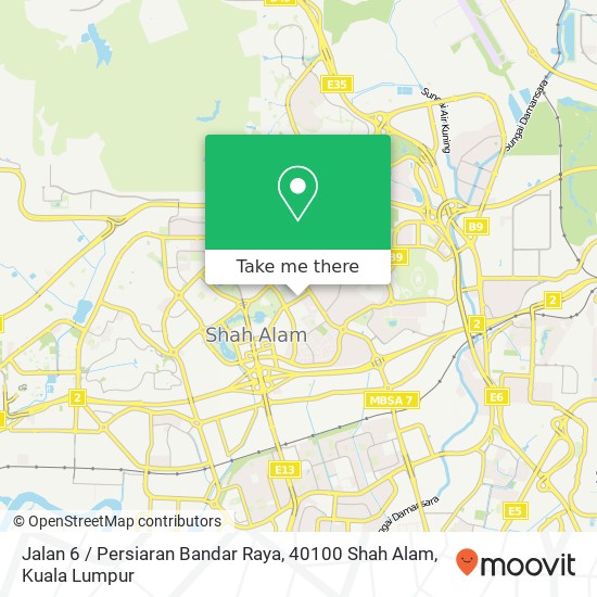 Jalan 6 / Persiaran Bandar Raya, 40100 Shah Alam map