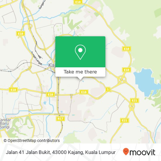 Peta Jalan 41 Jalan Bukit, 43000 Kajang