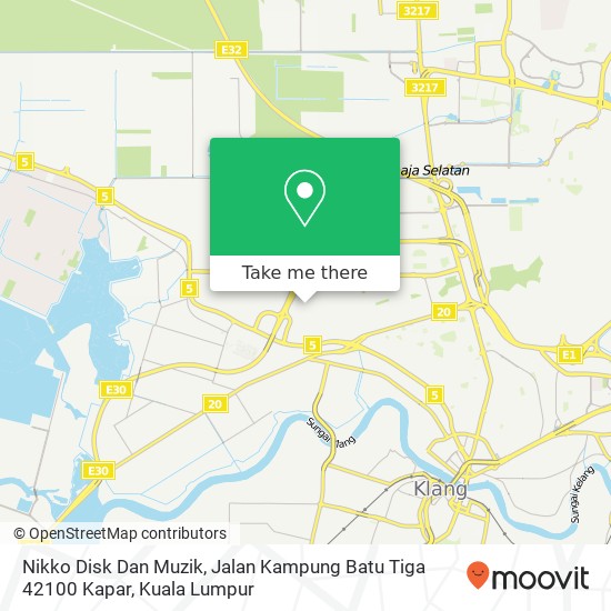 Nikko Disk Dan Muzik, Jalan Kampung Batu Tiga 42100 Kapar map