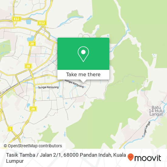Peta Tasik Tamba / Jalan 2 / 1, 68000 Pandan Indah