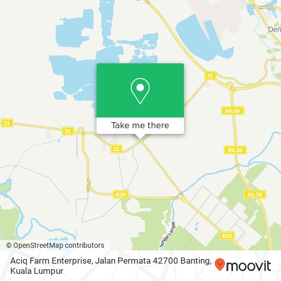 Aciq Farm Enterprise, Jalan Permata 42700 Banting map