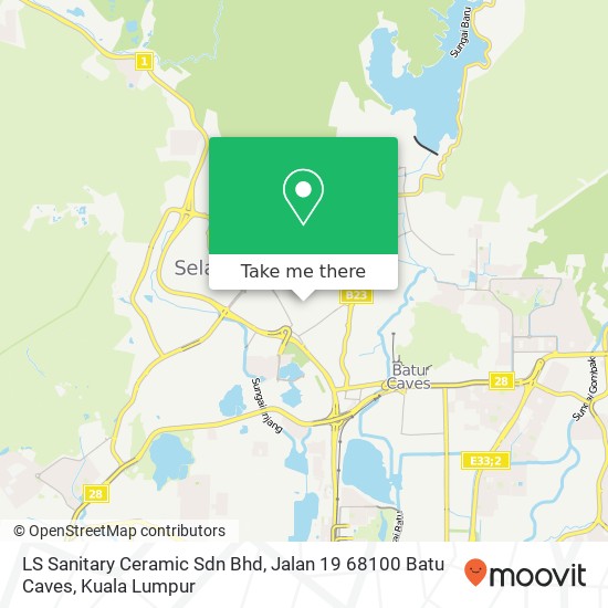 Peta LS Sanitary Ceramic Sdn Bhd, Jalan 19 68100 Batu Caves
