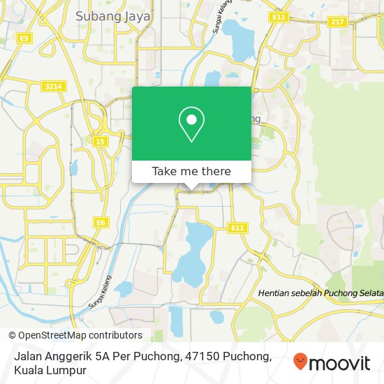 Peta Jalan Anggerik 5A Per Puchong, 47150 Puchong