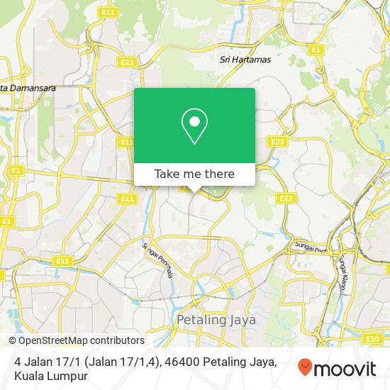 Peta 4 Jalan 17 / 1 (Jalan 17 / 1,4), 46400 Petaling Jaya