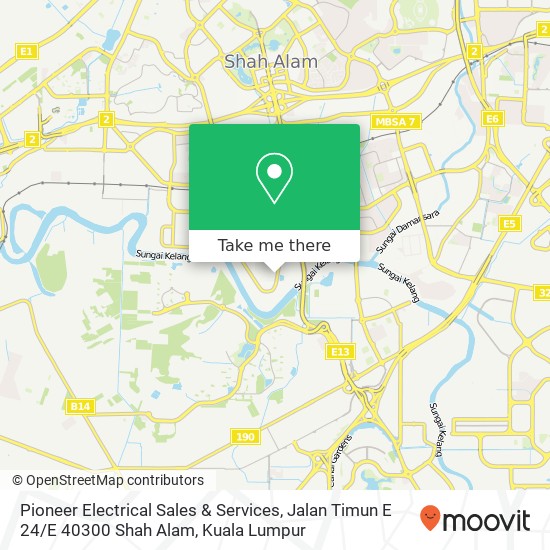 Pioneer Electrical Sales & Services, Jalan Timun E 24 / E 40300 Shah Alam map