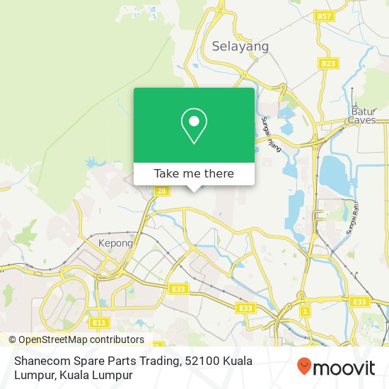 Shanecom Spare Parts Trading, 52100 Kuala Lumpur map