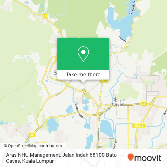 Peta Aras NHU Management, Jalan Indah 68100 Batu Caves