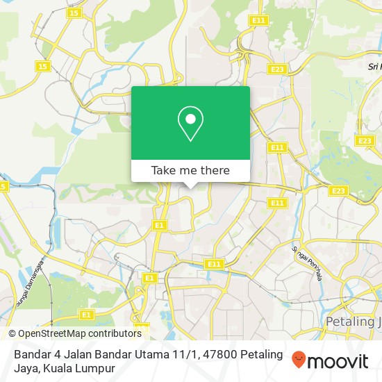 Bandar 4 Jalan Bandar Utama 11 / 1, 47800 Petaling Jaya map