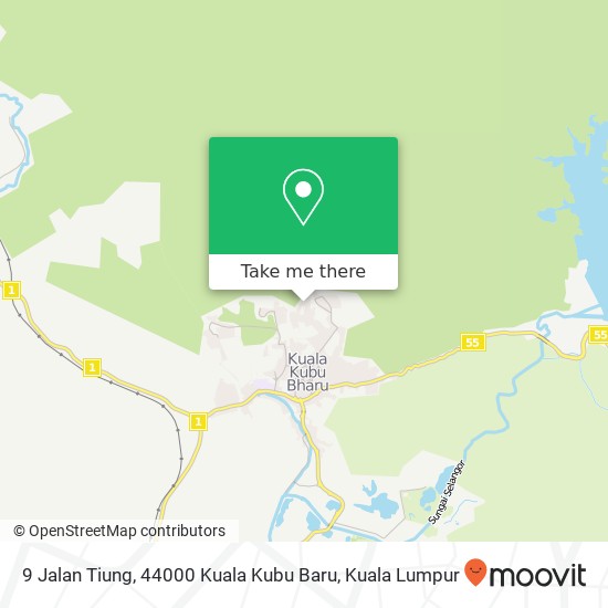 9 Jalan Tiung, 44000 Kuala Kubu Baru map