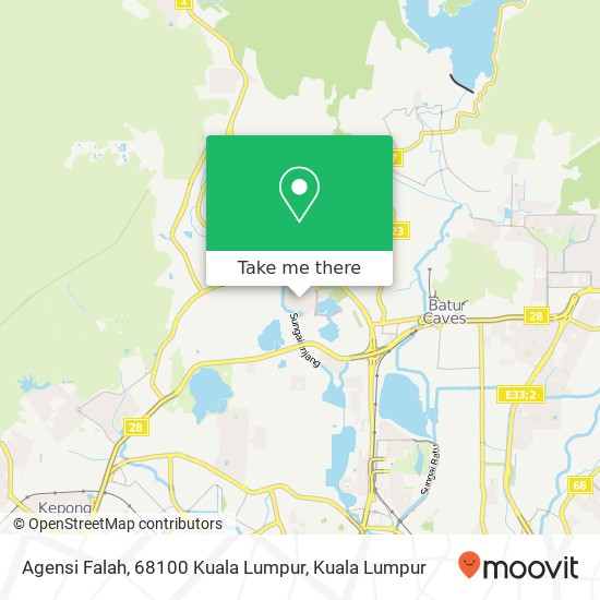 Peta Agensi Falah, 68100 Kuala Lumpur