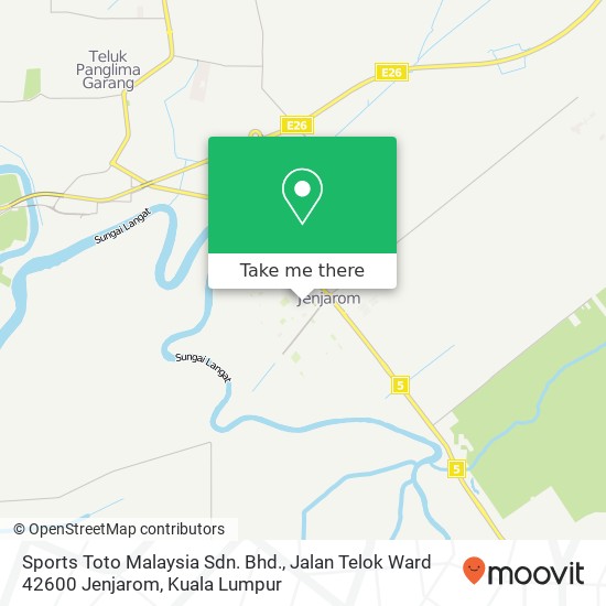Peta Sports Toto Malaysia Sdn. Bhd., Jalan Telok Ward 42600 Jenjarom