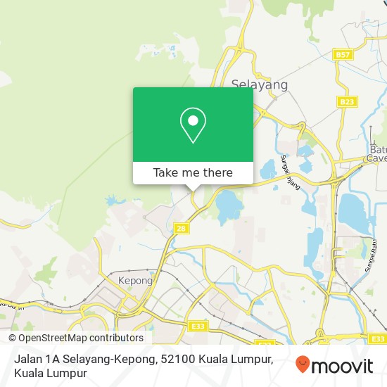 Peta Jalan 1A Selayang-Kepong, 52100 Kuala Lumpur