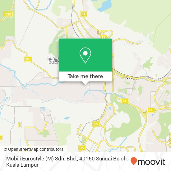 Peta Mobili Eurostyle (M) Sdn. Bhd., 40160 Sungai Buloh