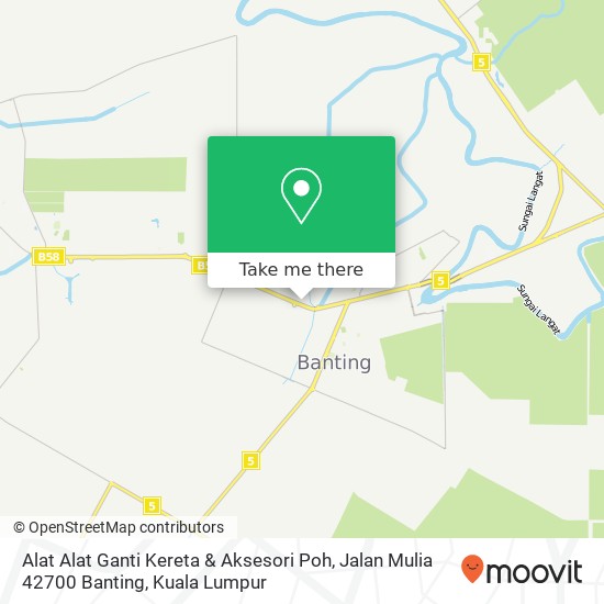 Alat Alat Ganti Kereta & Aksesori Poh, Jalan Mulia 42700 Banting map