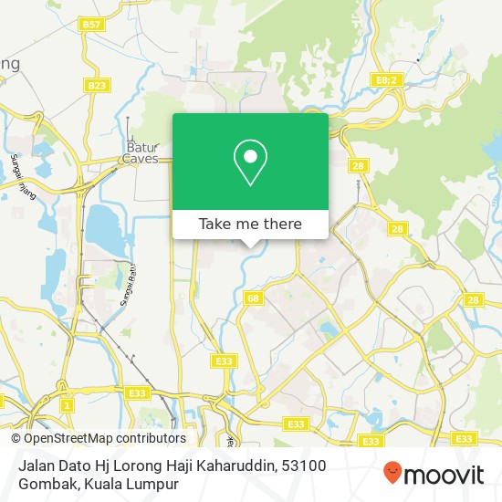 Peta Jalan Dato Hj Lorong Haji Kaharuddin, 53100 Gombak