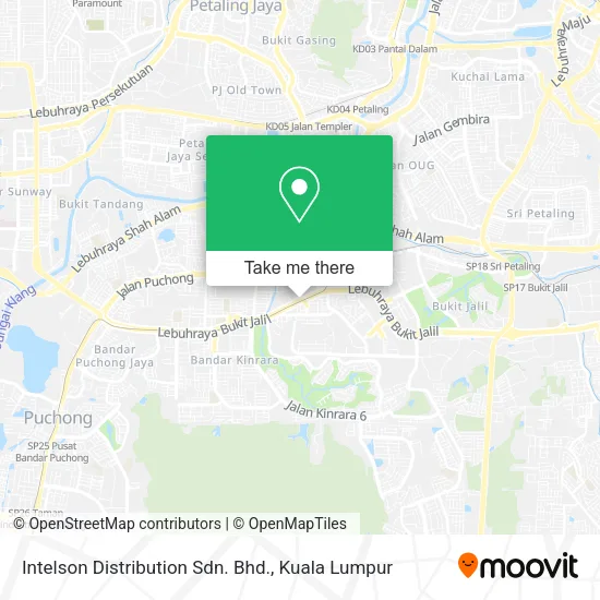 Intelson Distribution Sdn. Bhd. map