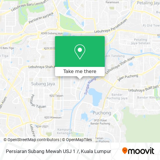 Peta Persiaran Subang Mewah USJ 1 /