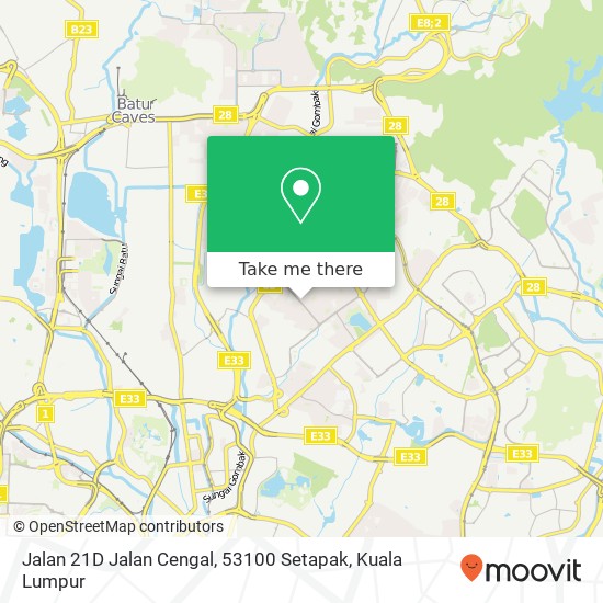 Jalan 21D Jalan Cengal, 53100 Setapak map