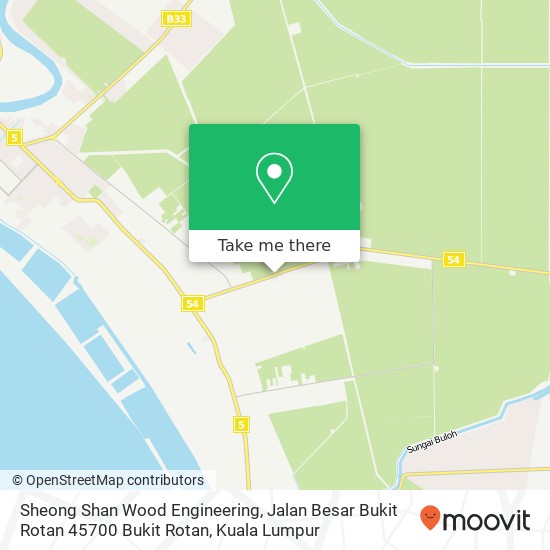 Peta Sheong Shan Wood Engineering, Jalan Besar Bukit Rotan 45700 Bukit Rotan