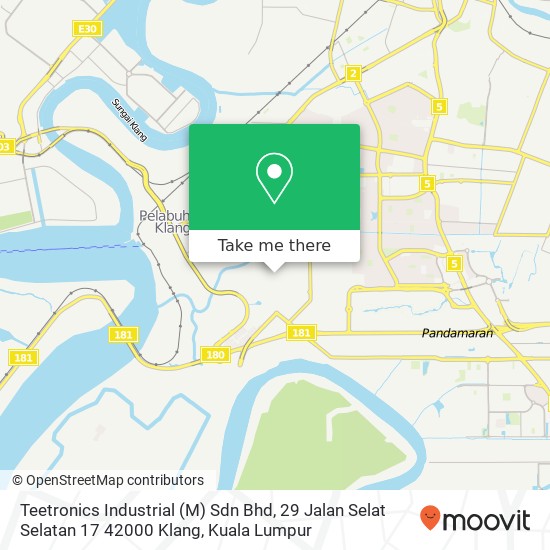 Peta Teetronics Industrial (M) Sdn Bhd, 29 Jalan Selat Selatan 17 42000 Klang