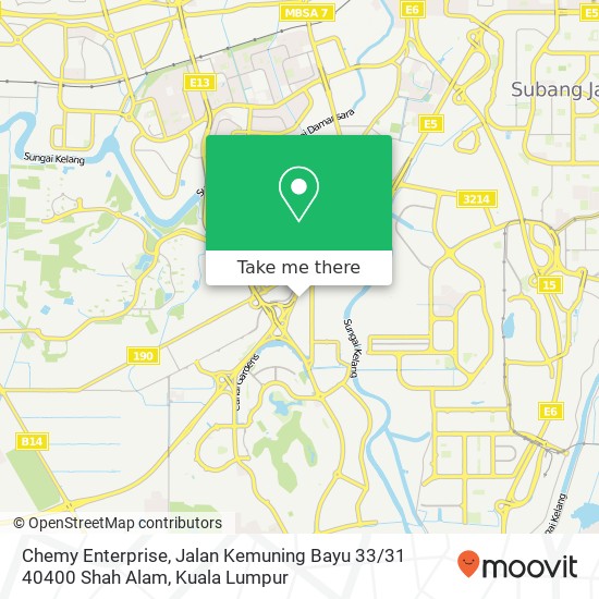 Chemy Enterprise, Jalan Kemuning Bayu 33 / 31 40400 Shah Alam map