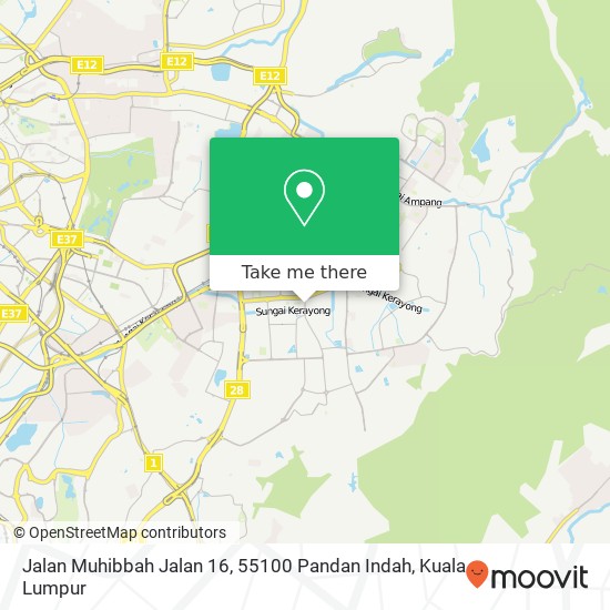 Jalan Muhibbah Jalan 16, 55100 Pandan Indah map