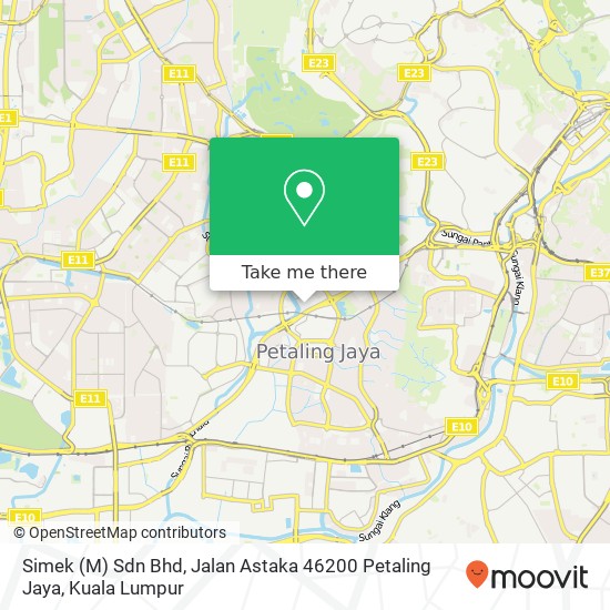 Simek (M) Sdn Bhd, Jalan Astaka 46200 Petaling Jaya map