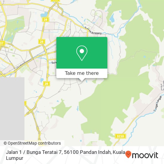 Jalan 1 / Bunga Teratai 7, 56100 Pandan Indah map