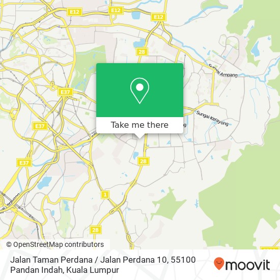 Peta Jalan Taman Perdana / Jalan Perdana 10, 55100 Pandan Indah