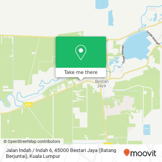Peta Jalan Indah / Indah 6, 45000 Bestari Jaya (Batang Berjuntai)