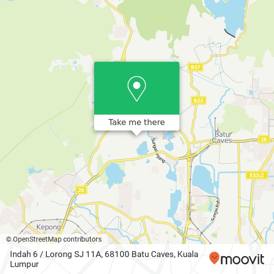 Indah 6 / Lorong SJ 11A, 68100 Batu Caves map