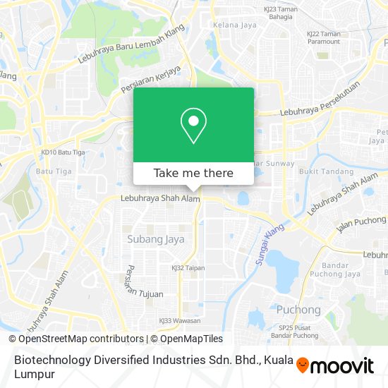 Biotechnology Diversified Industries Sdn. Bhd. map