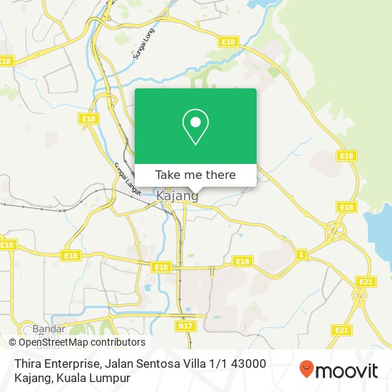 Thira Enterprise, Jalan Sentosa Villa 1 / 1 43000 Kajang map