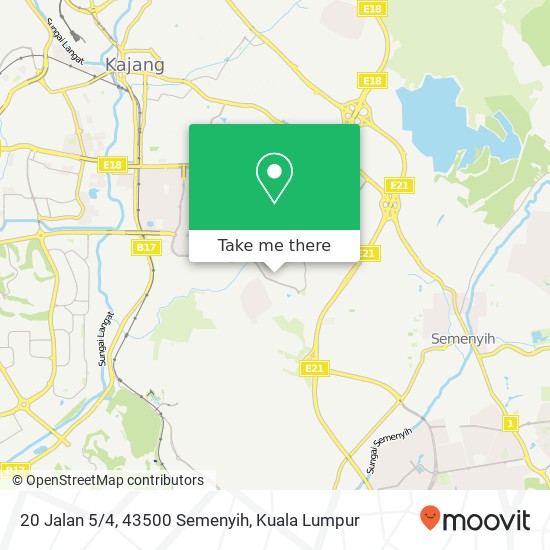 20 Jalan 5/4, 43500 Semenyih map