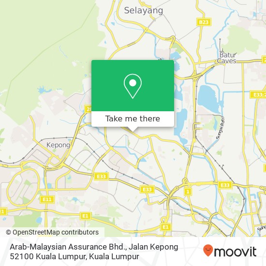 Arab-Malaysian Assurance Bhd., Jalan Kepong 52100 Kuala Lumpur map