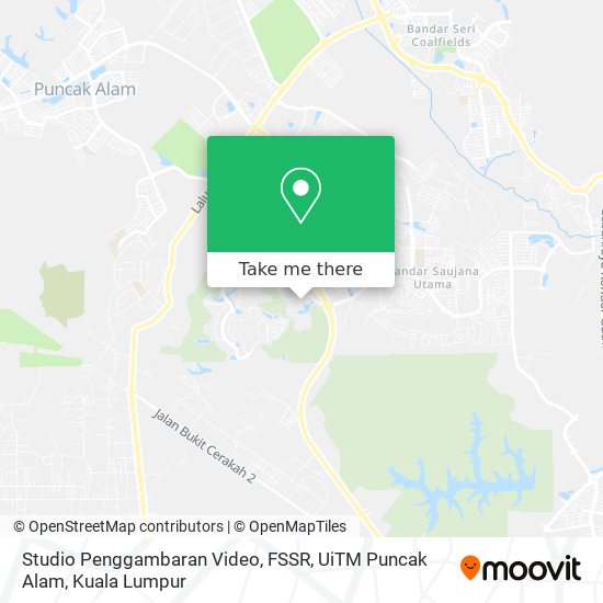 Studio Penggambaran Video, FSSR, UiTM Puncak Alam map