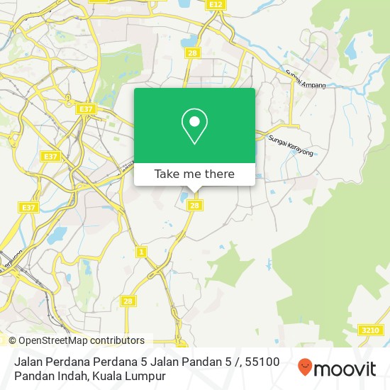 Peta Jalan Perdana Perdana 5 Jalan Pandan 5 /, 55100 Pandan Indah