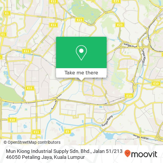 Peta Mun Kiong Industrial Supply Sdn. Bhd., Jalan 51 / 213 46050 Petaling Jaya