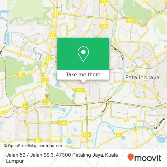 Peta Jalan 60 / Jalan SS 3, 47300 Petaling Jaya