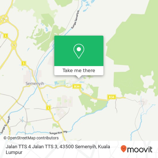 Peta Jalan TTS 4 Jalan TTS 3, 43500 Semenyih