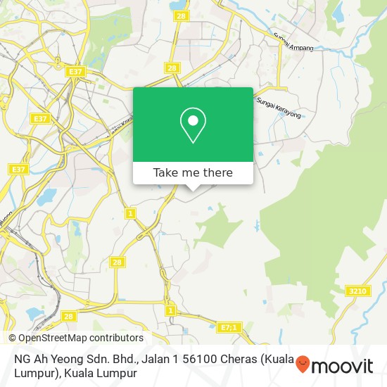 NG Ah Yeong Sdn. Bhd., Jalan 1 56100 Cheras (Kuala Lumpur) map