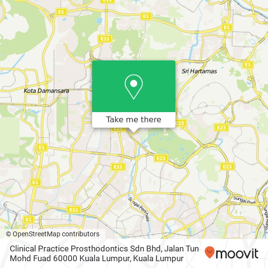 Clinical Practice Prosthodontics Sdn Bhd, Jalan Tun Mohd Fuad 60000 Kuala Lumpur map