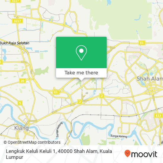 Peta Lengkuk Keluli Keluli 1, 40000 Shah Alam