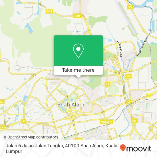 Jalan 6 Jalan Jalan Tengku, 40100 Shah Alam map